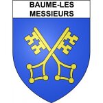 Baume - les - messieurs 39 ville sticker blason ecusson autocollant adhésif - taille : 12 cm Baume - les - messieurs 39 ville sticker blason ecusson autocollant adhésif - taille : 12 cm