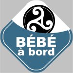 B�b� a bord breton triskel - 10cm - sticker / autocollant