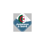 B�b� a bord jumeaux d'origine alg�rienne - 15x15cm - sticker / autocollant