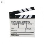 S blanc - planche a claquettes en bois, film tv, film d'action, ardoise lgre et utile