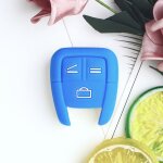 Bleu1 - coque de protection pour cl de voiture en silicone, 3 boutons, pour opel vauxhall vectra astra ...