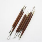 Bois brun - poigne en bois, outils de cramique, outils de modlisation en argile polymre, sculpture ...