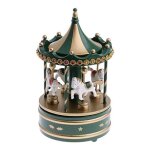 Bote a musique carrousel, bote a musique rotative en bois, dcoration de bureau pour anniversaire et ...