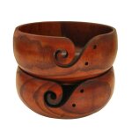 Bol en fil de bois crochet porte - fil bol fil rangement bol organisateur 14 - 16cm (style alatoire, ...