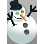 Bonhomme de neige (15x10. 3) - sticker / autocollant