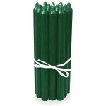 Bougies vert, paquet de 12, hauteur 29cm, Ø 2, 2cm, dure de combustion env. 14 heures, bougies chandelles ...