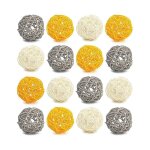 Boules dcoratives pour pice matresse de bol, boules de rotin 16pcs 2, 8 pouces boules en osier jaune ...