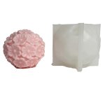 Boule de fleur bougie parfum�e moule en silicone fleur a six p�tales bricolage bougie pl�tre ornement ...