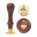 Bouteille de potion wiccan et cachet de cire pour les yeux, tte de scellage des phases de la lune pour ...