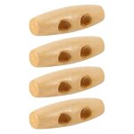Boutons a bascule de sport en bois 30mm 2 trous pour manteau couture tricot, 50pcs / lot