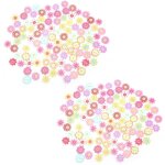 Boutons en bois assortis pour vêtements, fleurs peintes, accessoires de couture artisanaux, bricolage, ... Boutons en bois assortis pour vêtements, fleurs peintes, accessoires de couture artisanaux, bricolage, ...