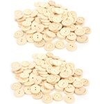 Boutons pour boutons en bois naturel, couture manuelle, 2 trous, ornement, bricolage, 20mm Boutons pour boutons en bois naturel, couture manuelle, 2 trous, ornement, bricolage, 20mm