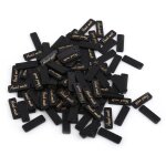 Bouton de couture en bois pour l'artisanat de scrapbooking avec lettrage « fait main » (noir) Bouton de couture en bois pour l'artisanat de scrapbooking avec lettrage « fait main » (noir)