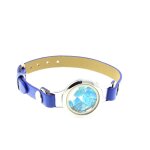 Bracelet apatite bleu neon brut modèle montre 25 mm. couleur bleu. Bracelet apatite bleu neon brut modèle montre 25 mm. couleur bleu.