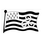 Bretagne breizh triskele drapeau autocollant adh�sif sticker logo 54 - taille : 17 cm