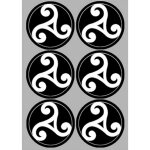 Bretagne triskel (6 fois 9cm) - sticker / autocollant
