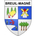 Breuil - magn� 17 ville stickers blason autocollant adh�sif - taille : 4 cm