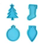 Brillant glossy christmas socks porte - cl�s silicone moule pour cadeau de no�l artisanat