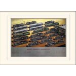 British locomotive - national railway museum - avec passe - partout - 30x40cm - affiche / poster - envoi ...