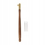 Broderie au crochet, crochet tambour a 3 crochets, marron fonc