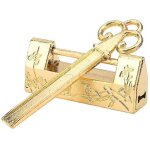Cadenas a fleurs chinois traditionnel mini key, style chinois pour meubles vintage cadenas vintage (or) ...
