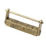 Cadenas a mot de passe en zinc antique classique avec caractres chinois du zodiaque, dcoration artisanale ...