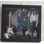 Cadre collector verre guitares tribute 37x40cm michael jackson
