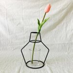 Cadre de vase a fleurs en fer noir - porte - plantes d'intérieur, 15cm x 20cm Cadre de vase a fleurs en fer noir - porte - plantes d'intérieur, 15cm x 20cm