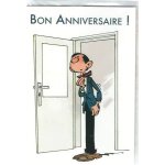 Carte gaston lagaffe bon anniversaire !, franquin, bd, bande dessine