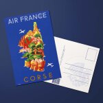 Carte postale - air france - corse, �le - afl0035 - 10x15cm