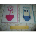 Cartes postales doubles 12x17cm avec enveloppes naissance lot de 2 serie 3 alexandra