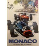 Carte postale - monaco - grand prix 1967 - mickael turner - 10x15cm