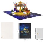 Cartes de vministriels x de vacances d'hiver avec enveloppes, carte de nol, santa ride, festival de ...