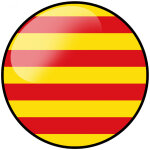 Catalan rond - 10cm - sticker / autocollant