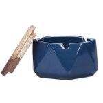 Cendrier g�om�trique en c�ramique avec couvercle cendrier coupe - vent de mode salon cendrier de bureau ...