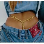 Chane de taille pour sous - vtements avec pendentif en mtal et combinaison de lettres - miwi - bleu ...