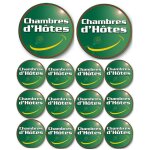 Chambres d�h�tes (2 fois 10cm & 12 fois 5cm) - sticker / autocollant