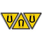 Champ magn�tique important (3fois 5x4. 5cm) - sticker / autocollant
