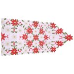 Chemin de table brod de nol, chemin de table poinsettia houx de luxe pour, 15 x 70 pouces