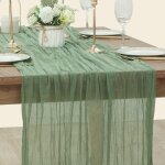 Chemin de table de mariage en nappe torsade bohme, 90 x 400 cm