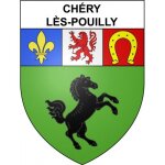 Ch�ry - l�s - pouilly 02 ville sticker blason ecusson autocollant adh�sif - taille : 17 cm