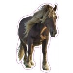 Cheval pottok basque logo 64 autocollant adh�sif sticker - taille : 10 cm