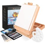 Chevalet peinture 34 pièces - coffret peinture, 24 peintures, 6 pinceaux, toile a peindre 24x30cm, spatule, ... Chevalet peinture 34 pièces - coffret peinture, 24 peintures, 6 pinceaux, toile a peindre 24x30cm, spatule, ...