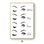 Cils en toile d'art, extensions de cils, affiches et imprims de maquillage, guide technique, dcor de ...