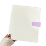 Classeur a5 photocard holder idol photo album cards stockage kawaii papeterie blanc & violet