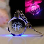 Cl�s de voiture en cristal pour alfa romeo, 1 pi�ce, artisanat avec changement de couleur, grav� au laser, ...