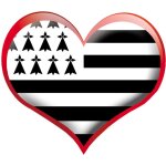 Coeur breton - 15x17cm - sticker / autocollant