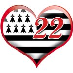 Coeur breton 22 - 15x17cm - sticker / autocollant