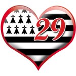 Coeur breton 29 - 15x13cm - sticker / autocollant