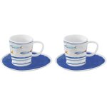 Coffret 2 tasses a caf 12 cl en porcelaine en boit bord de mer - 1986bord - , clair